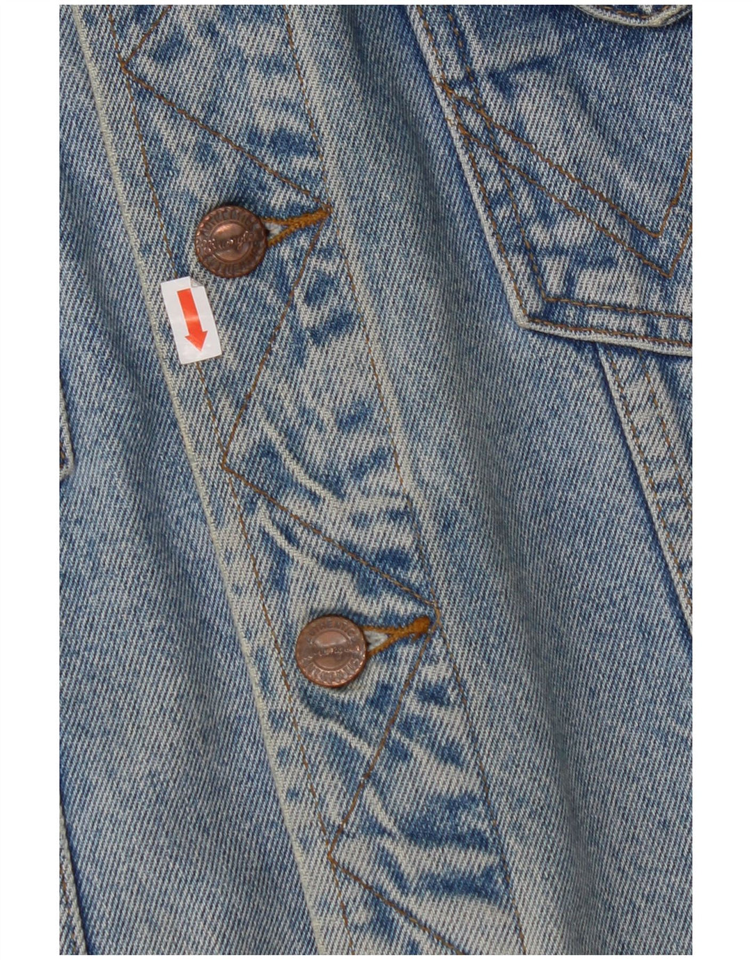 WRANGLER Mens Loose Fit Denim Gilet UK 36 Small Blue Cotton