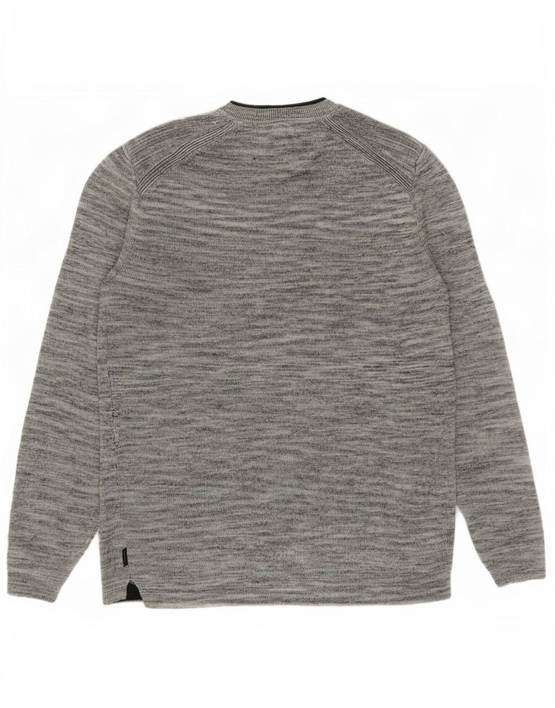Ted Baker Mens Crew Neck Jumper Sweater Size 3 Medium Grey Flecked Linen