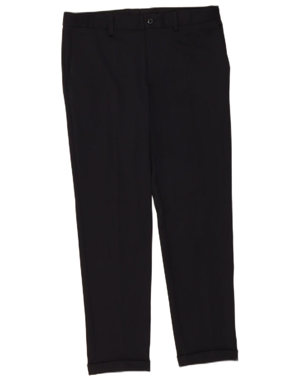 Zara Mens Slim Chino Trousers EU 40 Medium W31 L29 Navy Blue Polyester