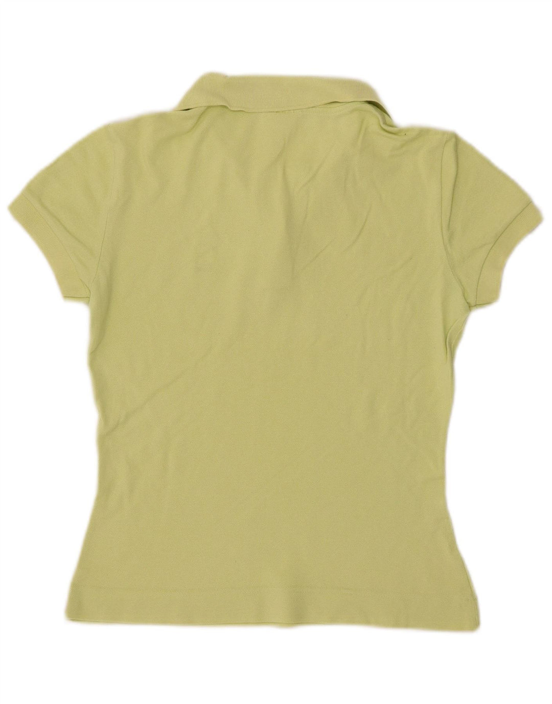 LACOSTE Womens Polo Shirt Size 38 Medium Green Cotton