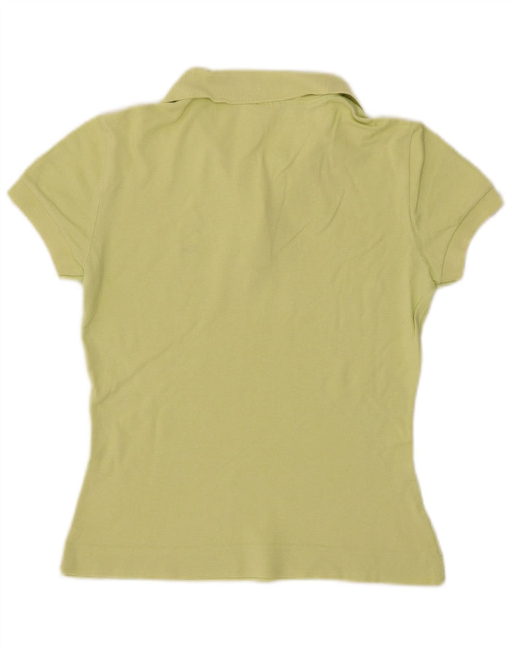 LACOSTE Womens Polo Shirt Size 38 Medium Green Cotton