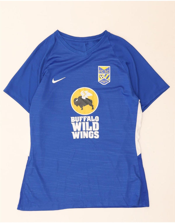 Nike Womens Buffalo Wild Wings Graphic T-Shirt Top UK 14 Large Blue