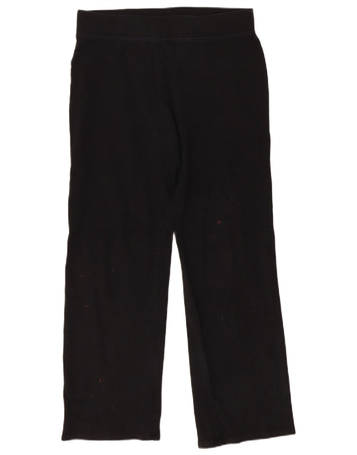 Marks & Spencer Womens Tracksuit Trousers UK 12 Medium Black Cotton