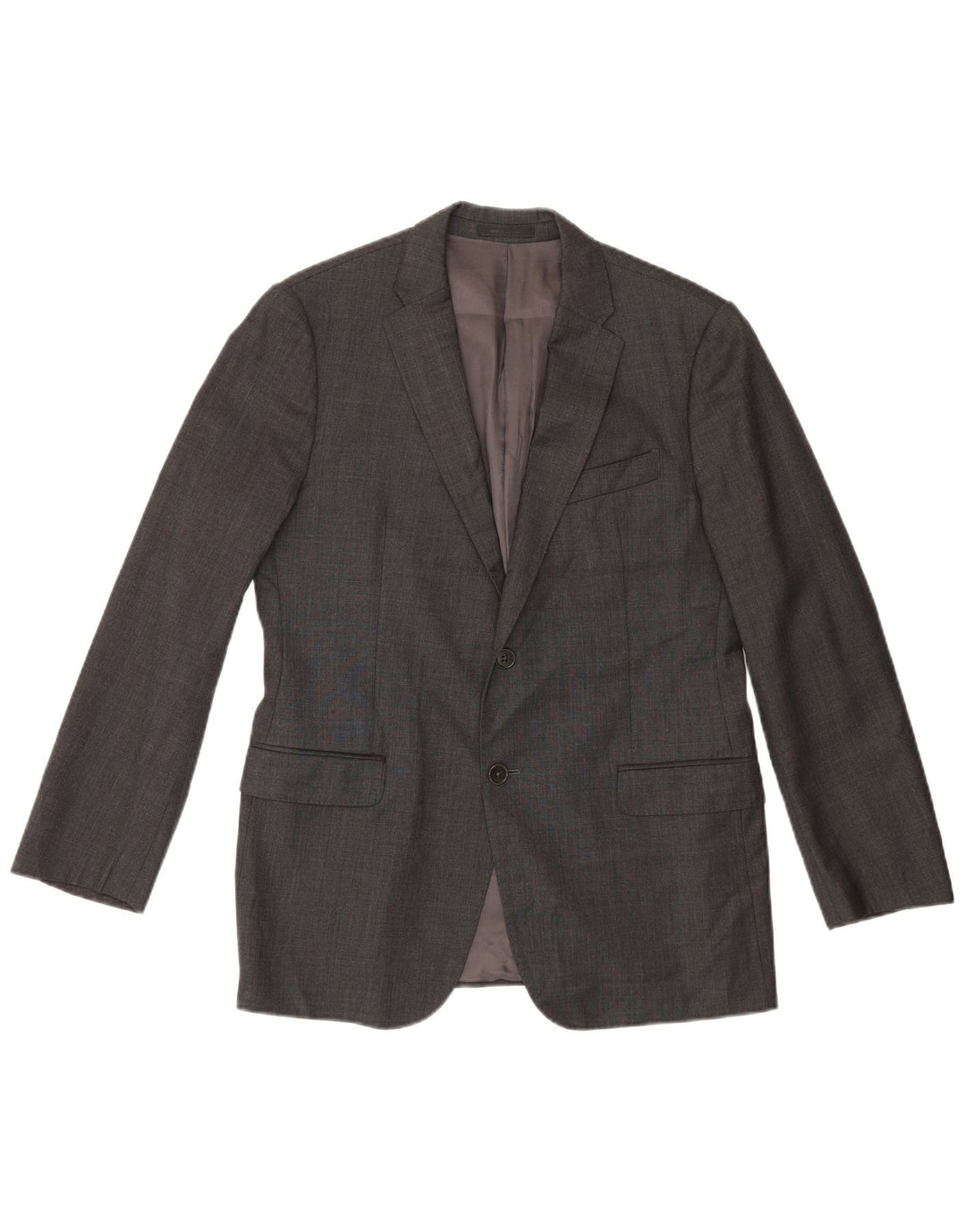 Armani Collezioni Mens 2 Button Blazer Jacket IT 50 Large Grey Wool
