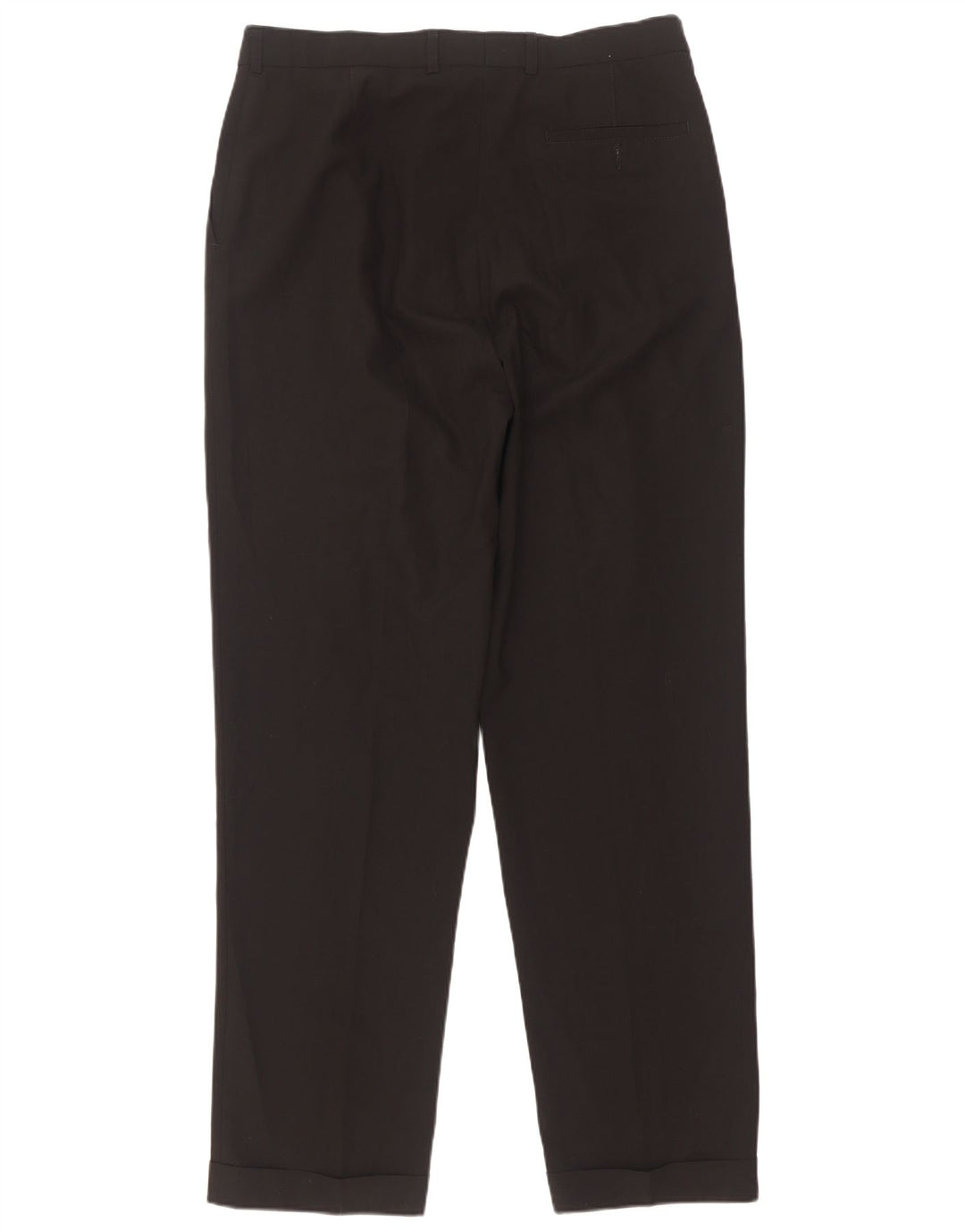 Marks & Spencer Mens Pegged Suit Trousers W34 L33 Black Polyester