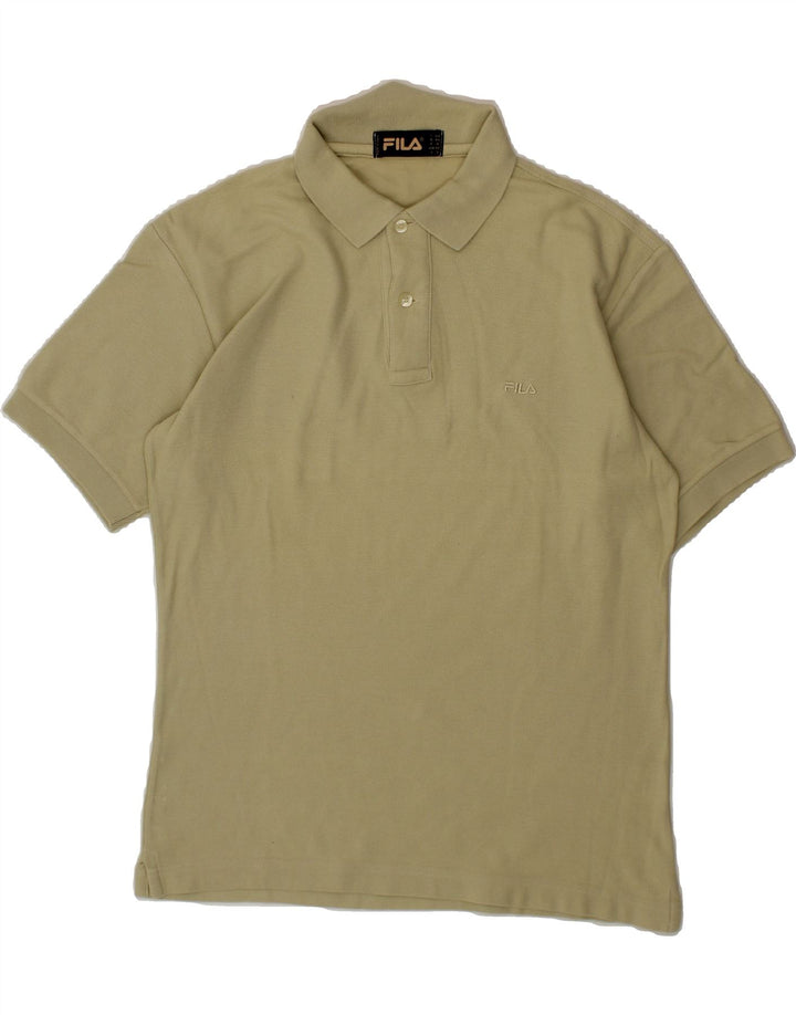 FILA Mens Polo Shirt IT 44 XS Beige Vintage Fila and Second-Hand Fila from Messina Hembry 