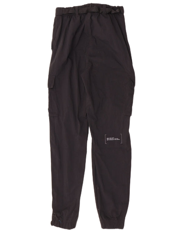 Adidas Womens Cargo Tracksuit Trousers Joggers UK 4/6 XS Black Polyamide