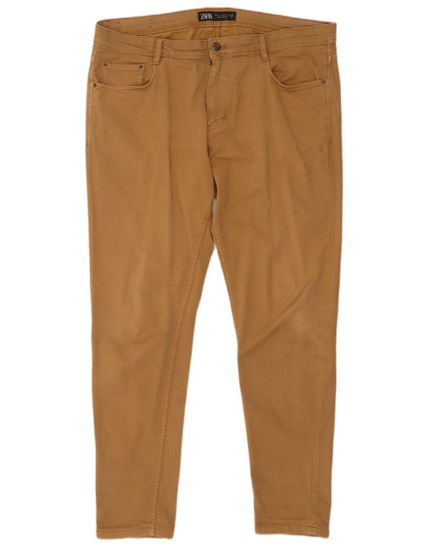 Zara Mens Slim Casual Trousers EU 46 XL W36 L31 Beige