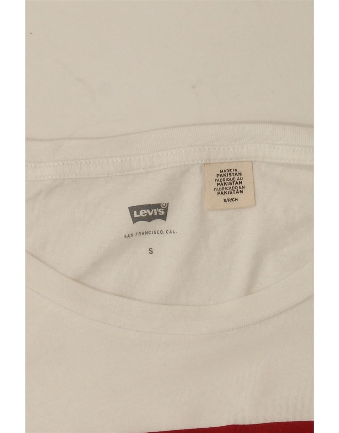LEVI'S Womens Graphic T-Shirt Top UK 10 Small White Vintage Levi's and Second-Hand Levi's from Messina Hembry 