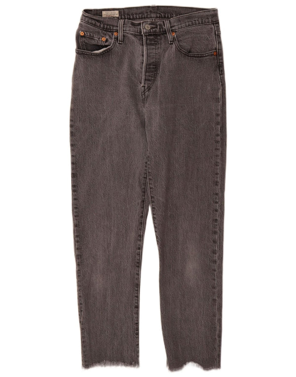 Levi's Womens 501 Straight Jeans W28 L28 Grey Cotton