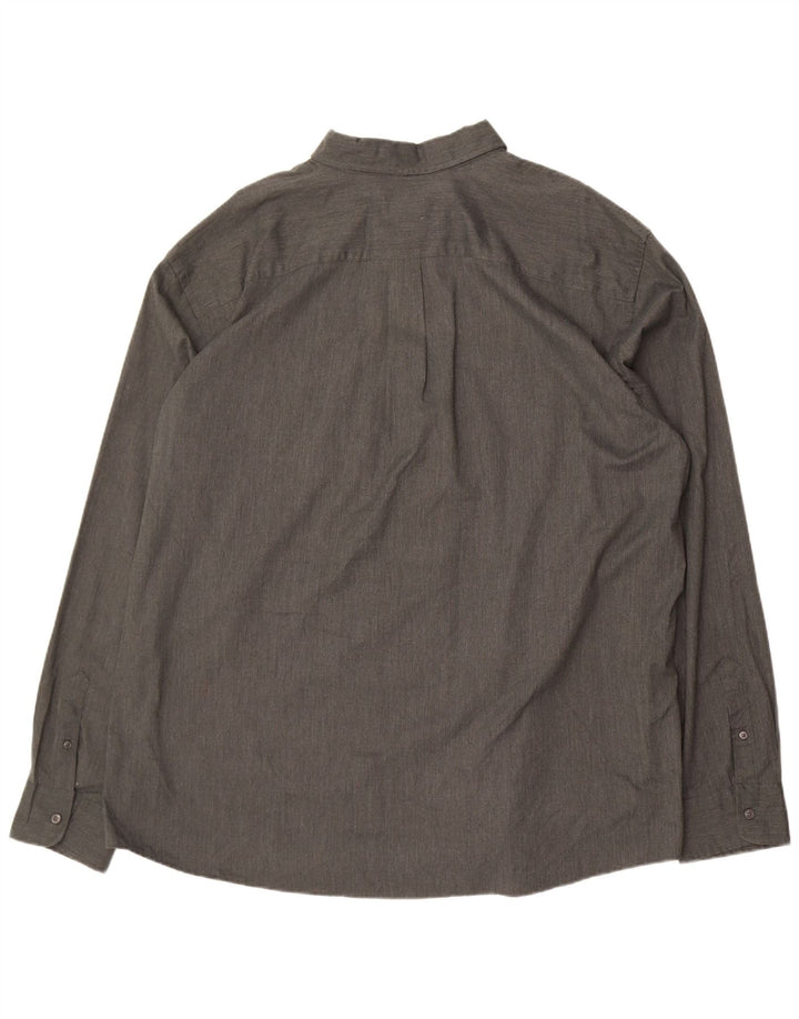 Dockers Mens Tall Shirt 3XL Grey Cotton