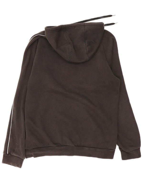 Adidas Mens Hoodie Jumper Medium Black Cotton
