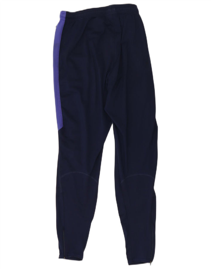 Nike Mens Dri Fit Tracksuit Trousers Medium Navy Blue Colourblock Polyester