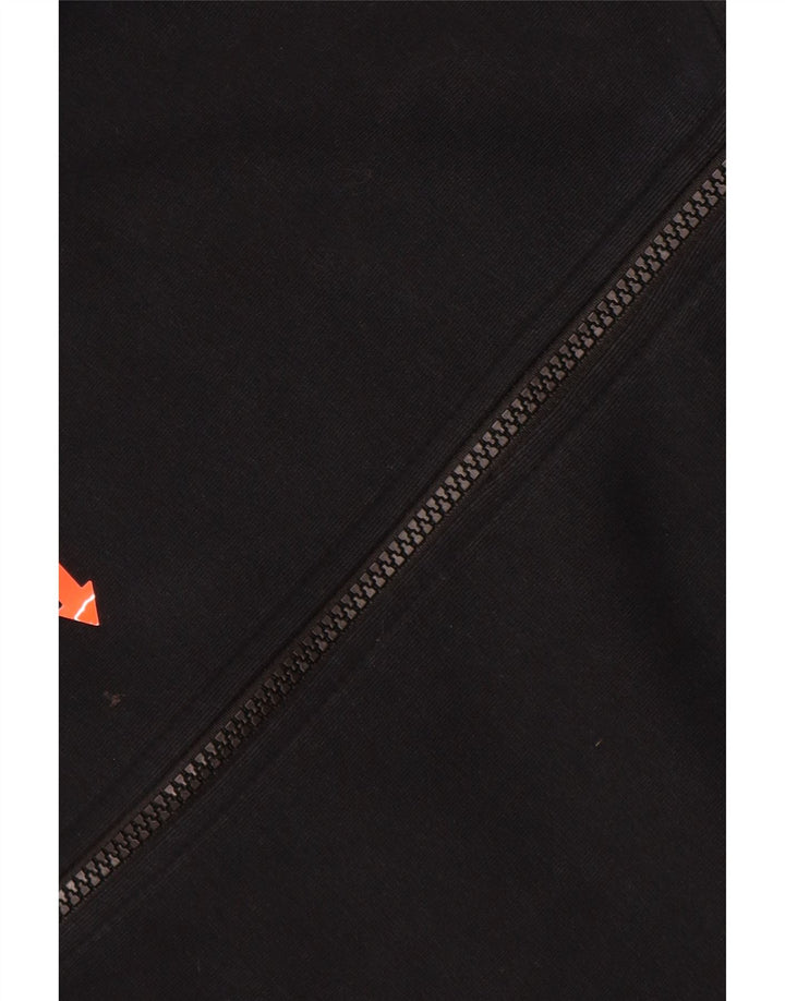 NIKE Mens Zip Hoodie Sweater Medium Black Cotton