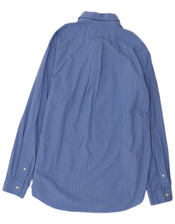 Ralph Lauren Mens Classic Fit Shirt Large Blue Gingham Cotton