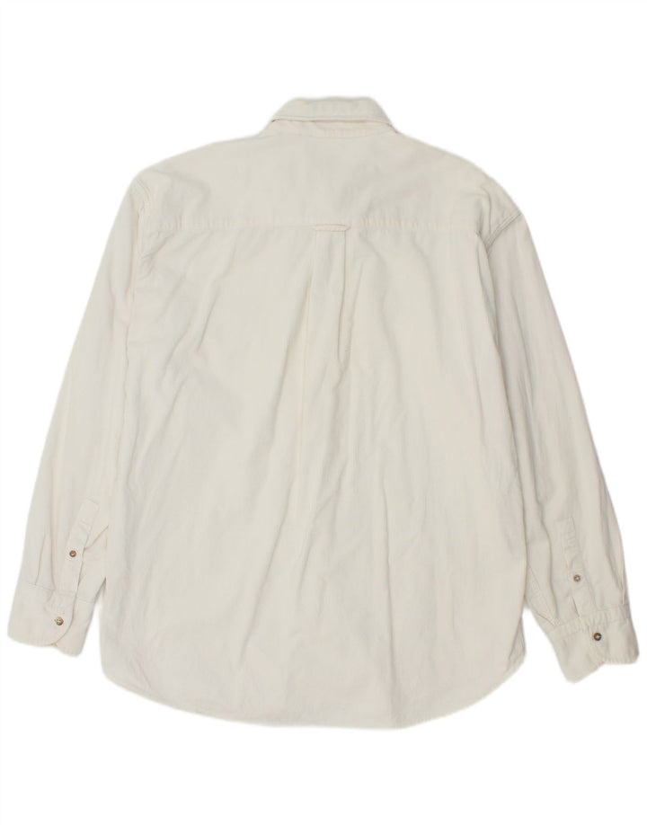 WAMPUM Mens Corduroy Shirt XL White