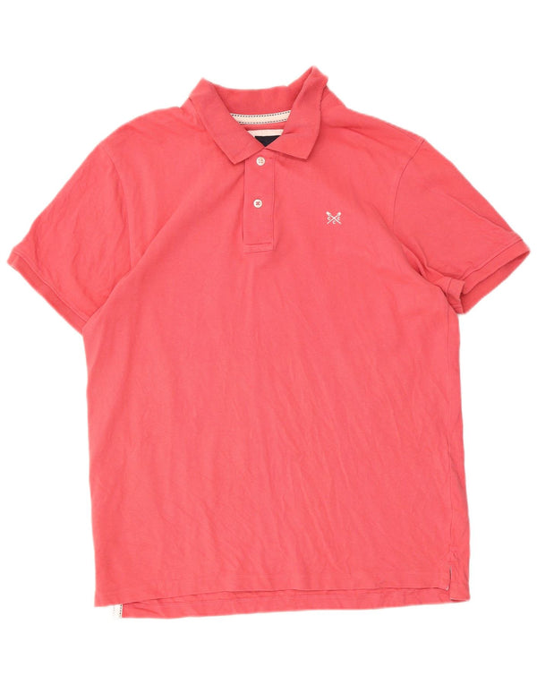 Crew Clothing Mens Polo Shirt Large Pink Cotton
