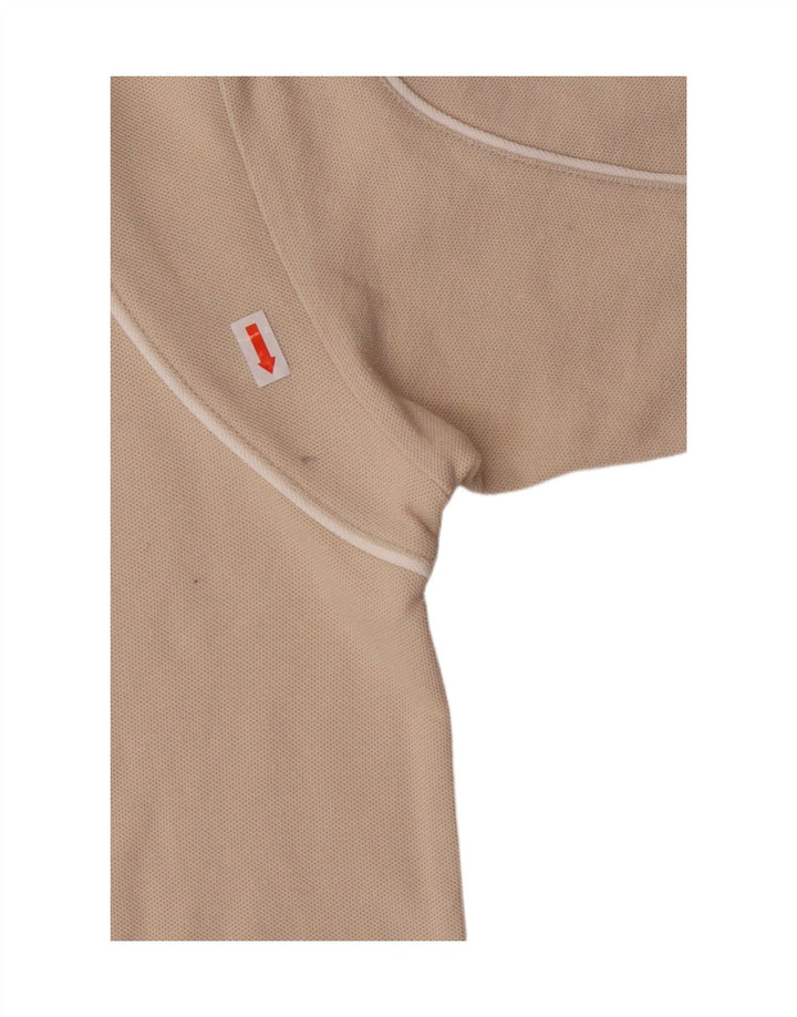 IZOD Mens Polo Shirt Large Beige Cotton Vintage Izod and Second-Hand Izod from Messina Hembry 