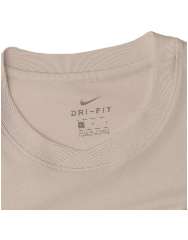 Nike Mens Dri Fit T-Shirt Top Large White