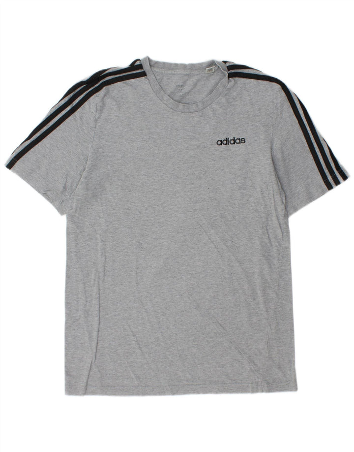 ADIDAS Mens T-Shirt Top Medium Grey Flecked