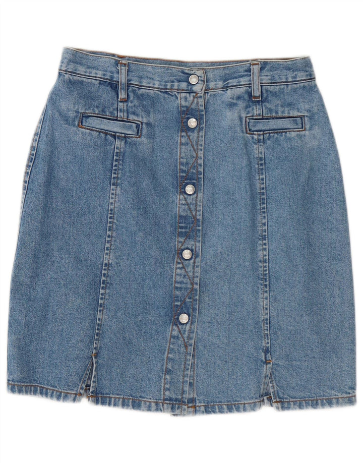 Vintage Womens Denim Skirt W30 Medium Blue