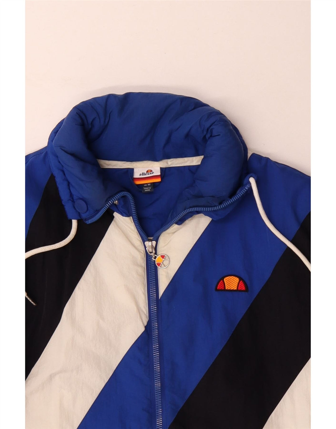 Ellesse Mens Padded Jacket UK 38 Medium Blue Colourblock Polyester
