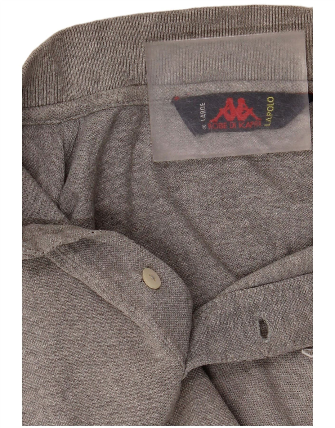 KAPPA Mens Long Sleeve Polo Shirt Large Grey