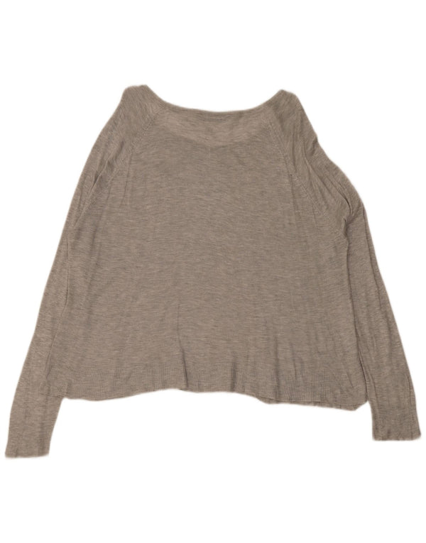 Zara Womens Oversized Blouse Top UK 16 Large Grey