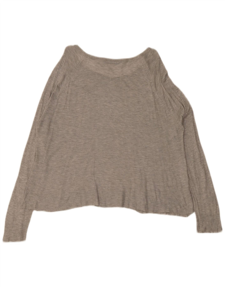 Zara Womens Oversized Blouse Top UK 16 Large Grey
