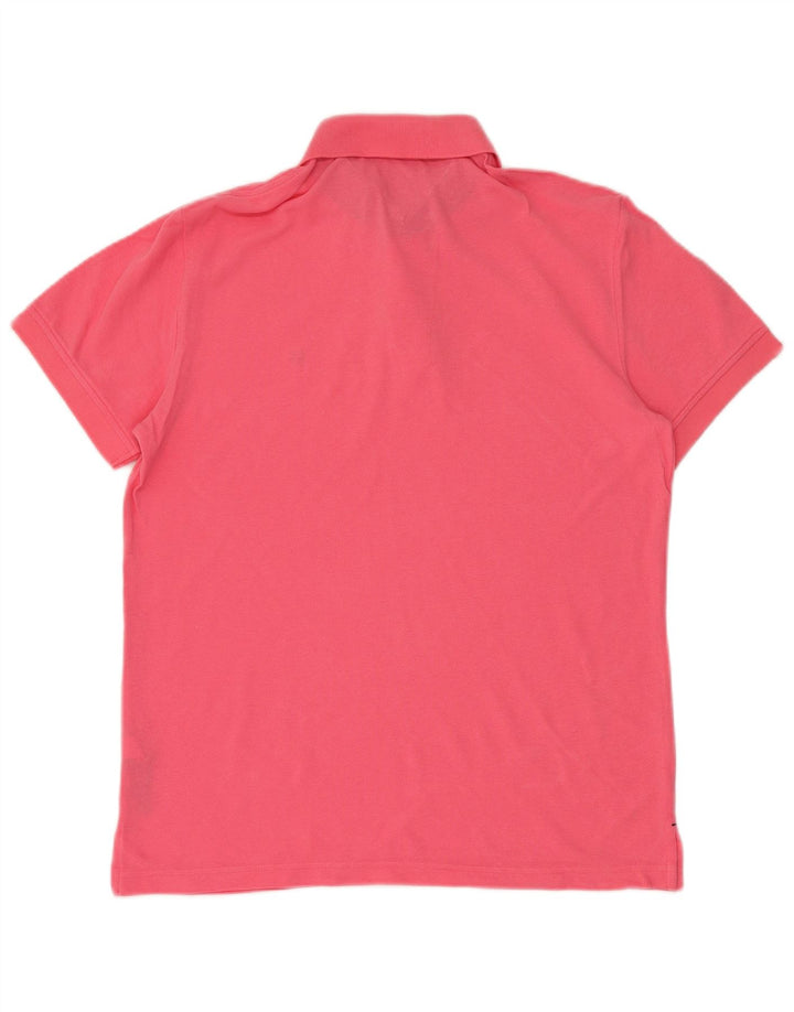 TOMMY HILFIGER Mens Custom Fit Polo Shirt Medium Pink Cotton
