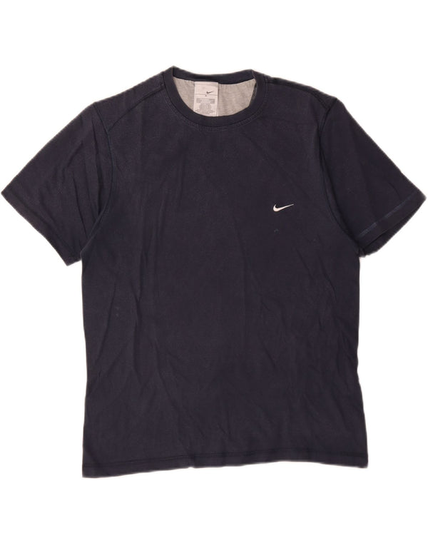 Nike Mens T-Shirt Top UK 36/38 Small Navy Blue Cotton