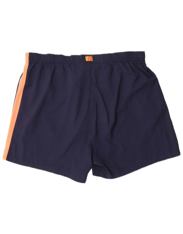 NIKE Mens Barcelona Sport Shorts UK 40/42 2XL Navy Blue Polyester