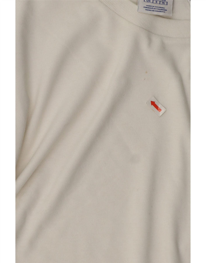 Champion Mens T-Shirt Top Large White Cotton
