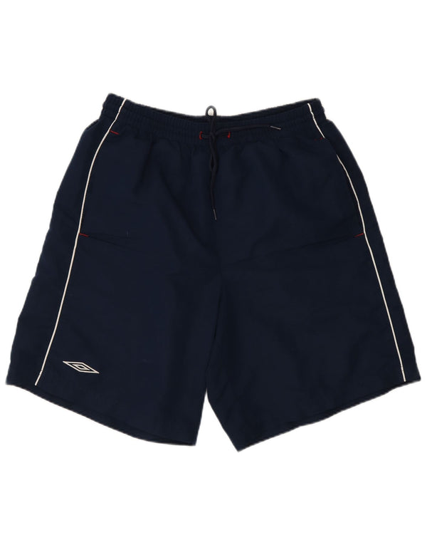 Umbro Mens Graphic Sport Shorts Medium Navy Blue Polyester