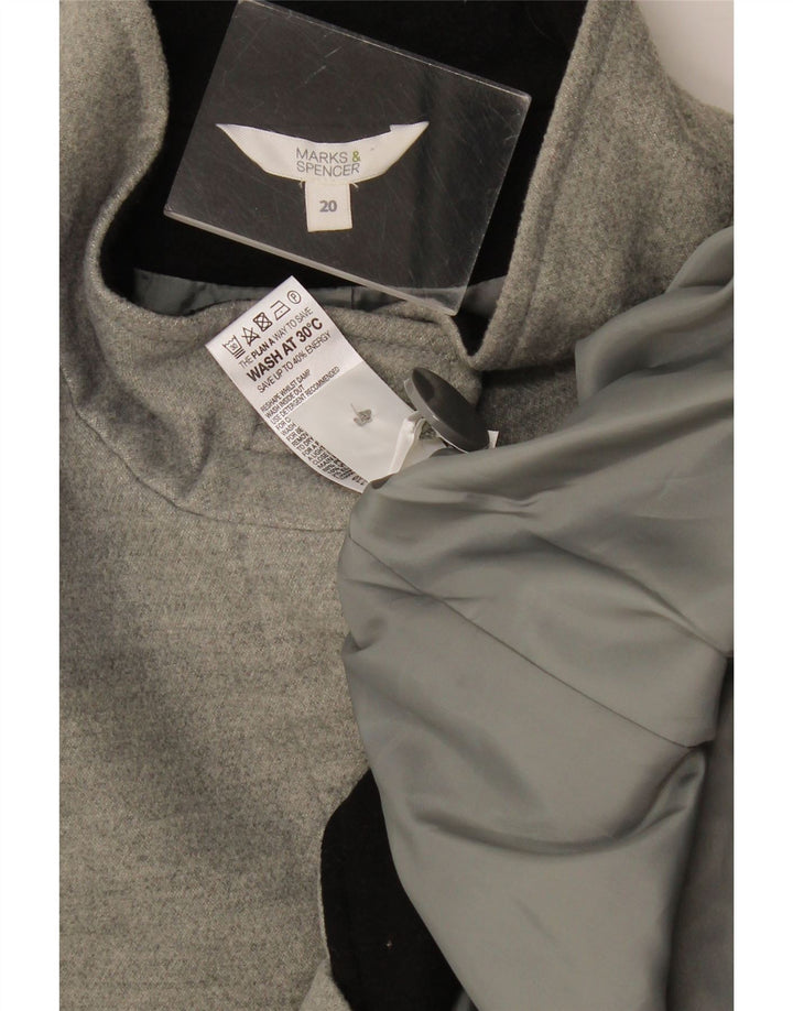 Marks & Spencer Womens Bomber Jacket UK 20 2XL Grey Polyester