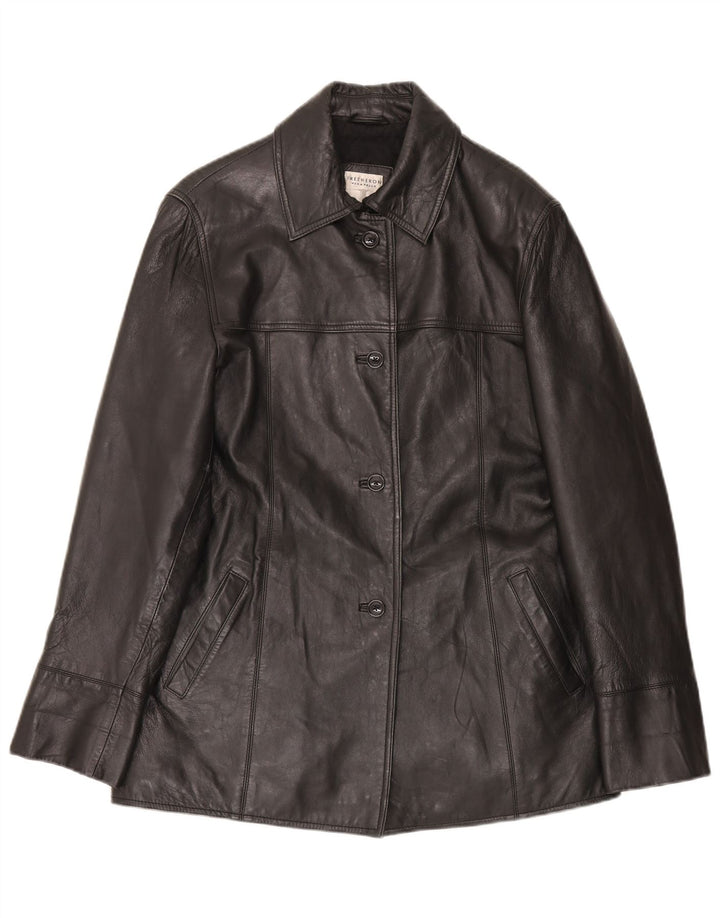 Conbipel Womens Leather Jacket IT 45 Medium Black