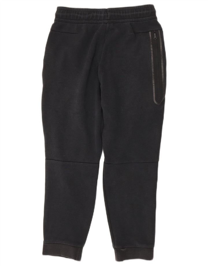 NIKE Boys Tracksuit Trousers Joggers 12-13 Years Large Black Cotton