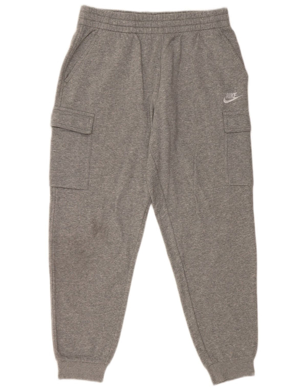 NIKE Boys Cargo Tracksuit Trousers Joggers 13-14 Years XL Grey Flecked