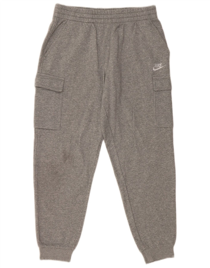 NIKE Boys Cargo Tracksuit Trousers Joggers 13-14 Years XL Grey Flecked