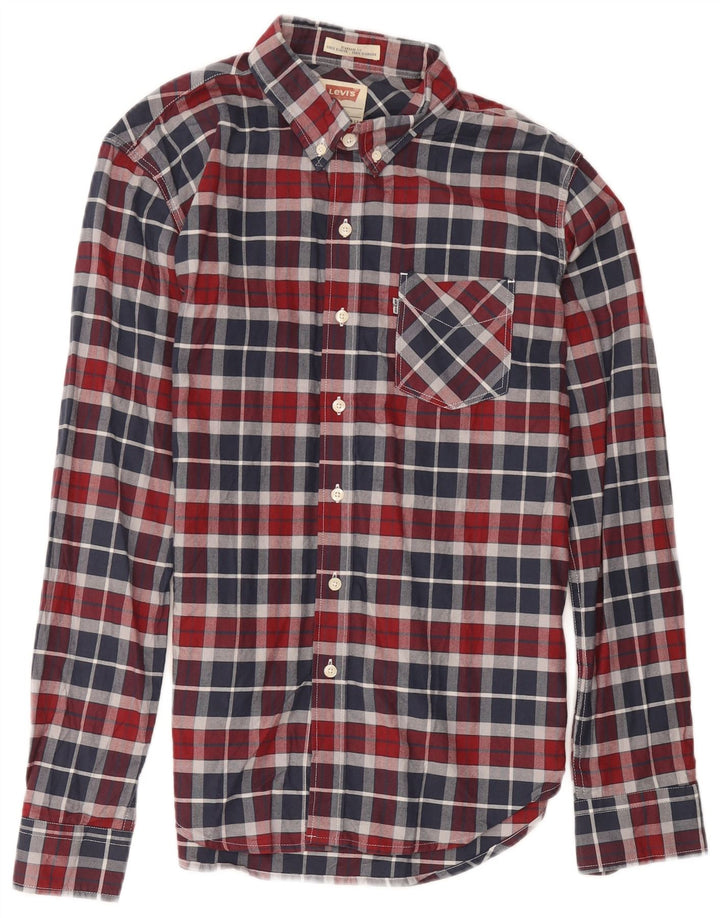 Levi's Mens Standard Fit Shirt Medium Multicoloured Check Cotton