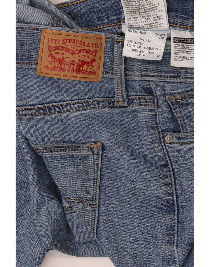 Levi's Womens Slim Jeans W31 L32 Blue Cotton