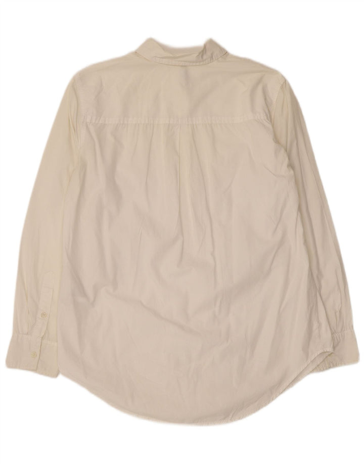 BENETTON Womens Oversized Shirt UK 6 XS White Cotton