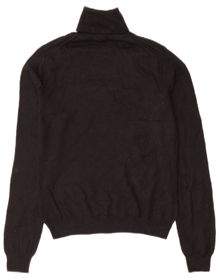 BROOKS BROTHERS Womens Roll Neck Jumper Sweater UK 10 Small Black