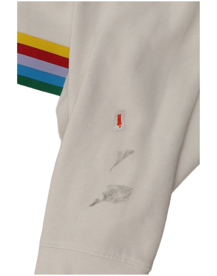 REPLAY Womens Graphic Sweatshirt Jumper UK 16 Large White