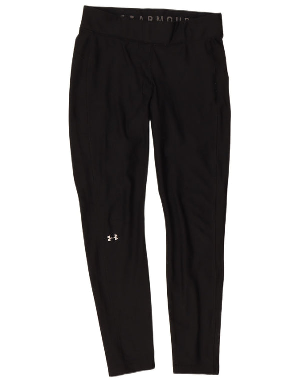Under Armour Womens Heat Gear Leggings UK 16 Large Black