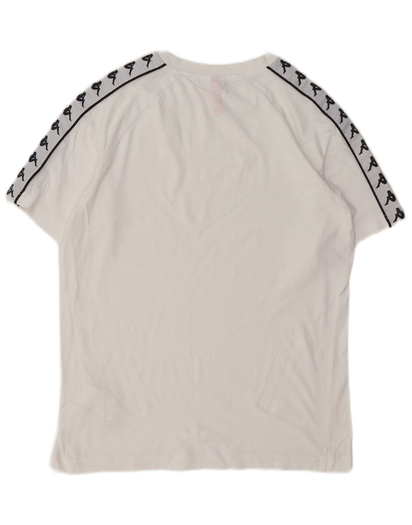 Kappa Mens Graphic T-Shirt Top Small White Cotton