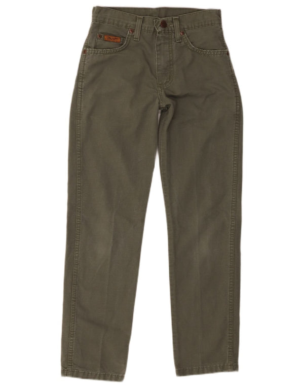 Wrangler Womens Texas Straight Cropped Trousers W25 L26 Khaki Cotton