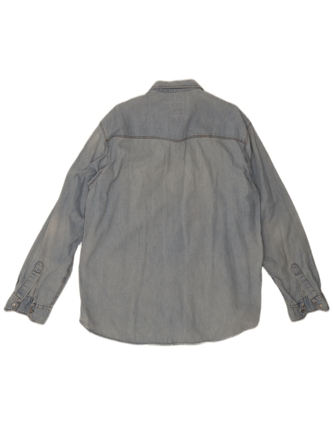 Rifle Mens Denim Shirt XL Blue Cotton
