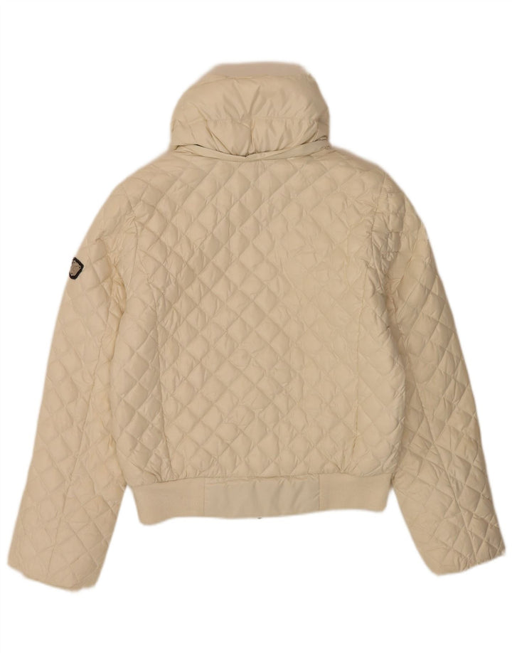 Conte of Florence Womens Quilted Padded Jacket IT 46 Large White Polyester