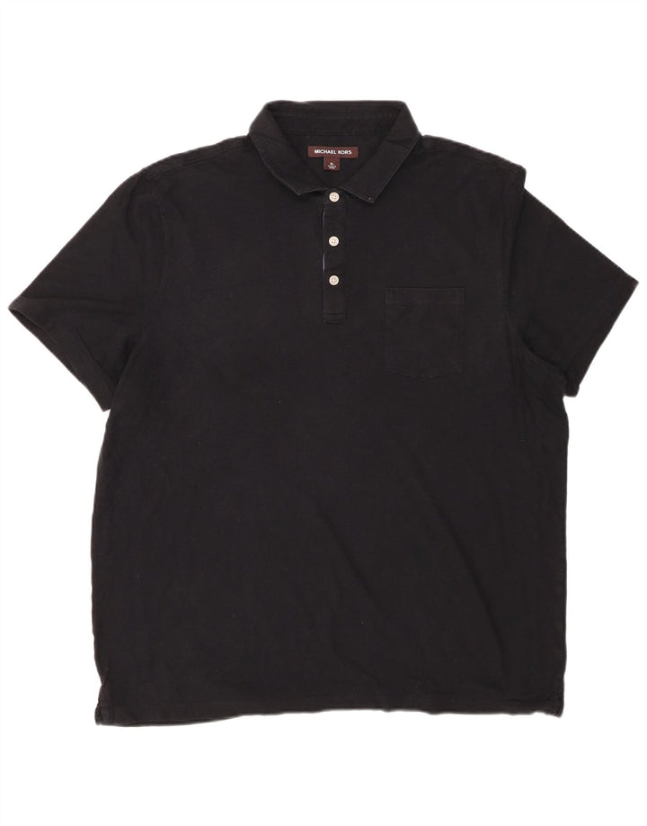 MICHAEL KORS Mens Polo Shirt XL Black